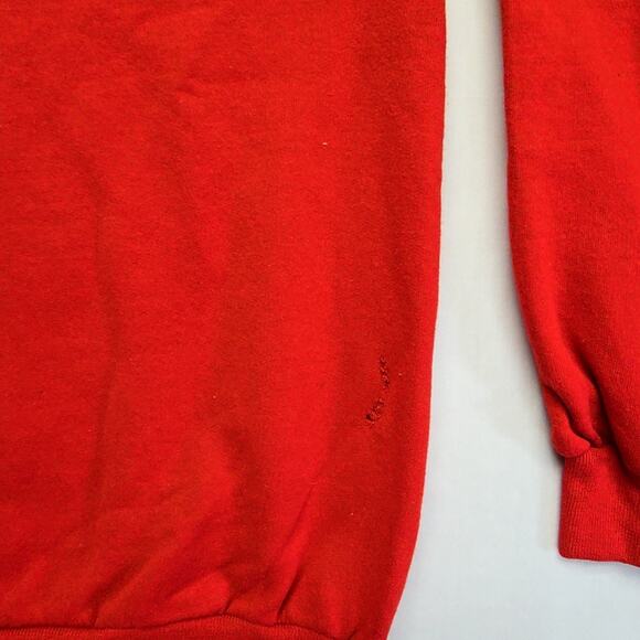 Vintage Minnesota Snowman Sweatshirt  Jerzees Red Large Christmas Pullover 90s - Picture 3 of 8
